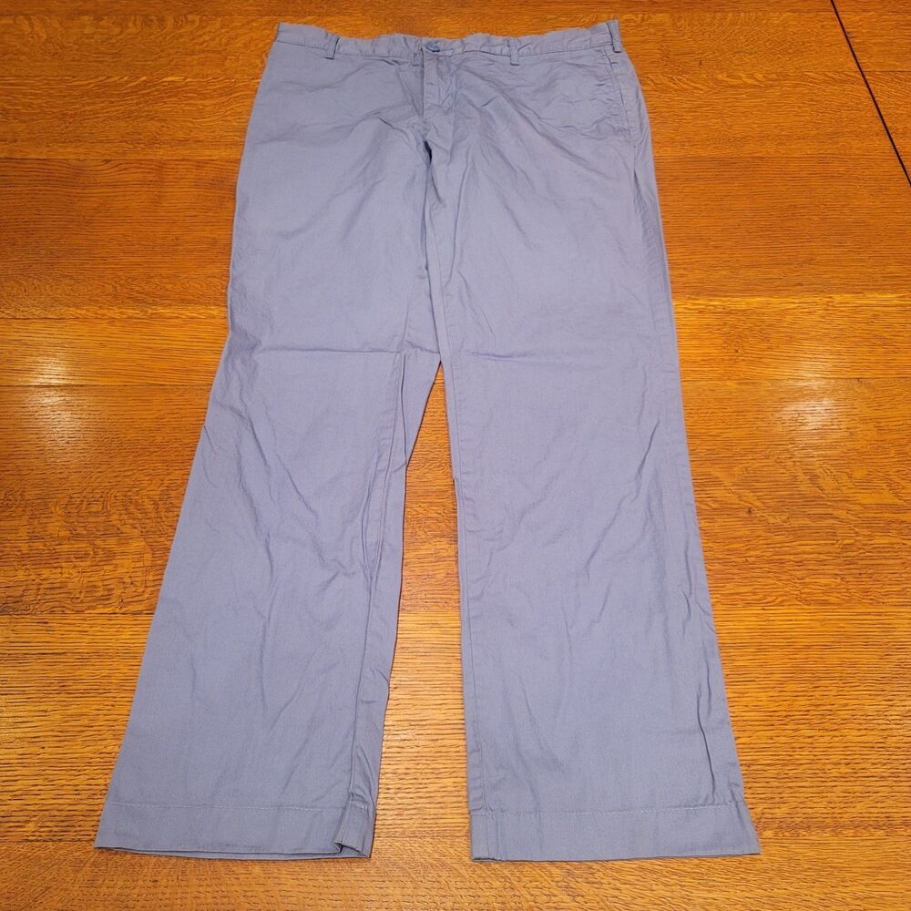 Lacoste Men's Regular Fit Chino Pants Size 34 Blue 100% Cotton Trousers
